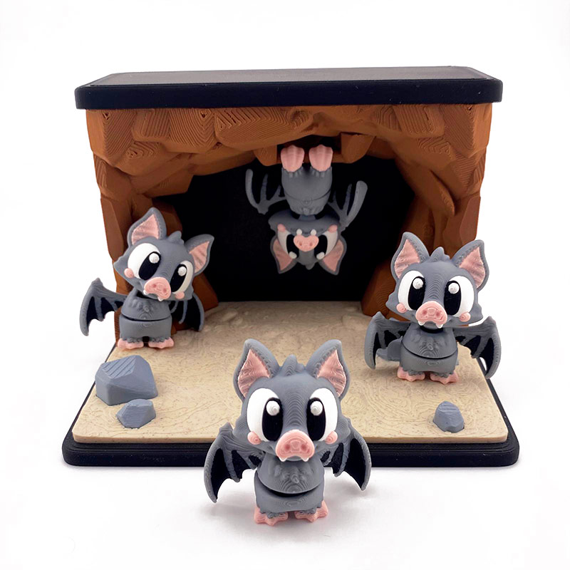 Urvan 3d. Habitat Murcielagos. Decoración personalizada para fiestas de hallowen..