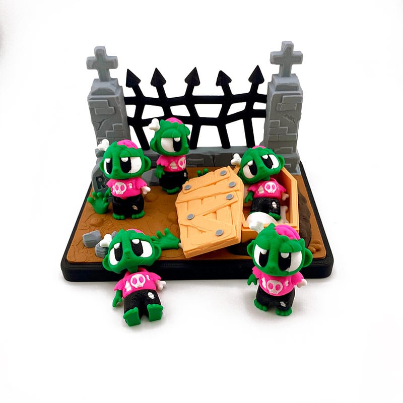 Urvan 3d. Habitat Zombies. Decoración personalizada para fiestas de hallowen..