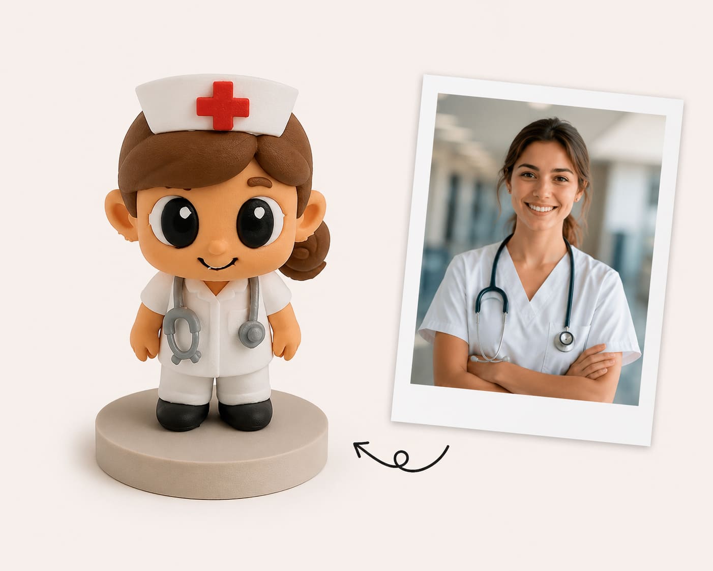 Personas personalizadas en 3D. Creamos figuras personalizadas inspiradas en profesiones, hobbies o detalles que representan a cada persona.